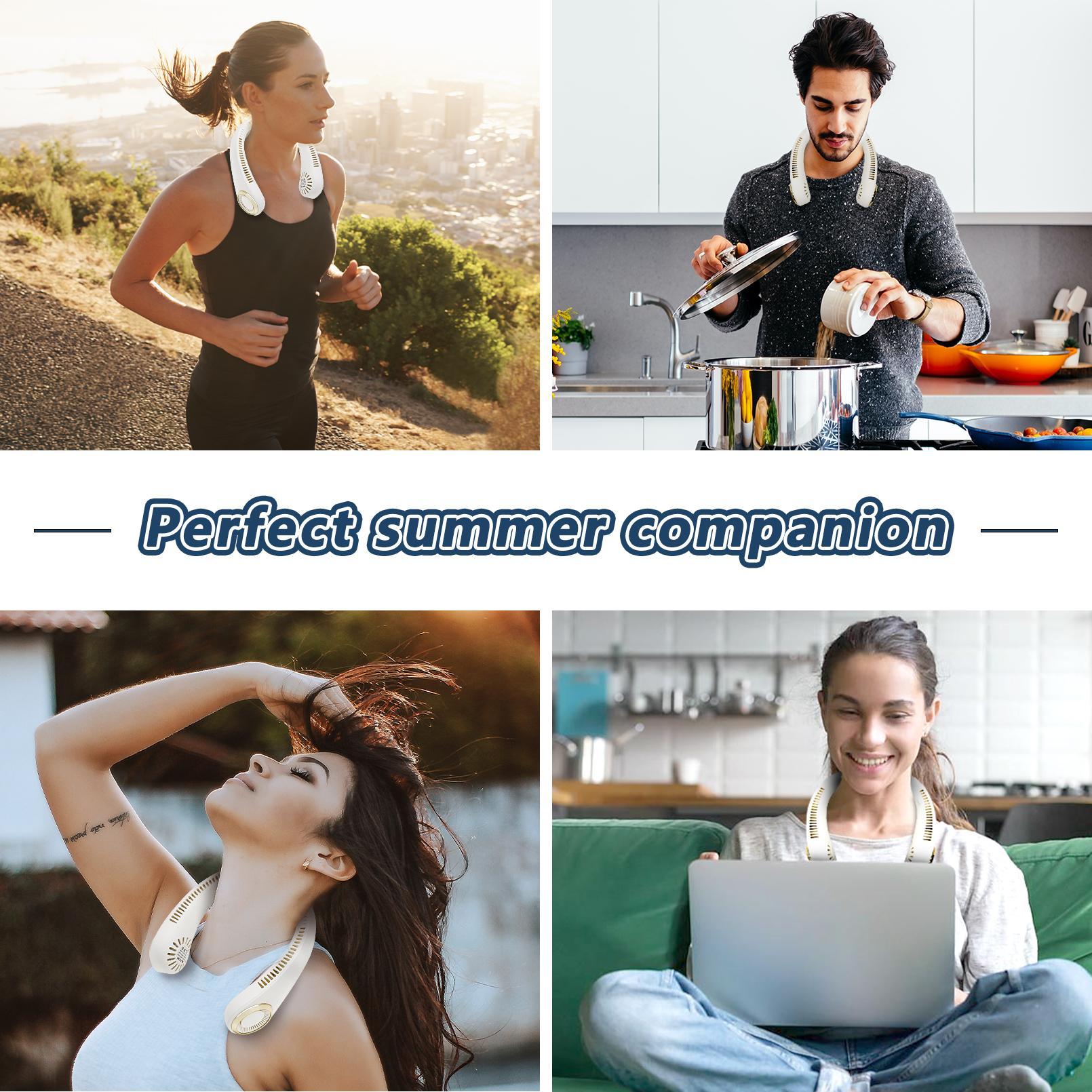 Turbo Neck-hanging Fan - An Ideal Choice For Summer Outdoors - A Must-have For Hiking, Running And Cycling.